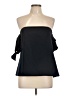 Milly Black Short Sleeve Blouse Size 8 - photo 1