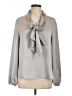 Bar III 100% Polyester Gray Long Sleeve Blouse Size L - photo 1