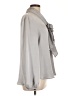 Bar III 100% Polyester Gray Long Sleeve Blouse Size L - photo 4