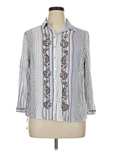 Chico's 3/4 Sleeve Button-Down Shirt (view 1)