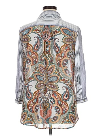 Chico's 3/4 Sleeve Button-Down Shirt (view 2)