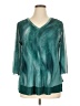 Timeson Teal 3/4 Sleeve Blouse Size XL - photo 1
