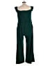 Express Solid Green Jumpsuit Size L - photo 2