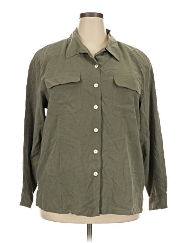 Anne Carson 3/4 Sleeve Button-Down Shirt (view 1)