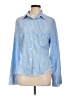 Unbranded 100% Polyester Stripes Blue Long Sleeve Blouse Size L - photo 1