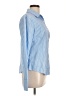 Unbranded 100% Polyester Stripes Blue Long Sleeve Blouse Size L - photo 4