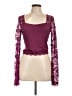 Positano Burgundy Long Sleeve Top Size L - photo 1