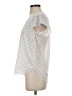 H&M 100% Polyester Polka Dots White Short Sleeve Blouse Size 4 - photo 5