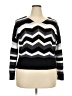 Full Circle Trends With Love 100% Acrylic Chevron-herringbone Black Pullover Sweater Size 2X - photo 1