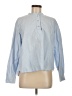 organicbasics 100% Cotton Blue Long Sleeve Blouse Size M - photo 1
