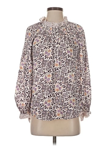 Rebecca Taylor Long Sleeve Silk Top (view 1)