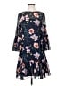 Eliza J 100% Polyester Floral Blue Cocktail Dress Size 2 - photo 1