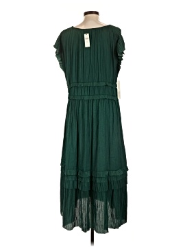sachin and babi light blue dress Dark Green Crinkle Tiered Midi Dress main image 1