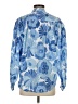 Zara 100% Cotton Floral Blue Long Sleeve Blouse Size XS - photo 2