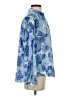 Zara 100% Cotton Floral Blue Long Sleeve Blouse Size XS - photo 4