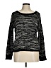 Just Fab Metallic Black Pullover Sweater Size M - photo 1