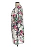 H&M 100% Polyester Tropical Ivory Gray Cocktail Dress Size M - photo 5