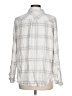 Well Worn 100% Viscose Plaid Silver Long Sleeve Button-Down Shirt Size L - photo 2