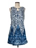 Unbranded Print Blue Casual Dress Size M - photo 1