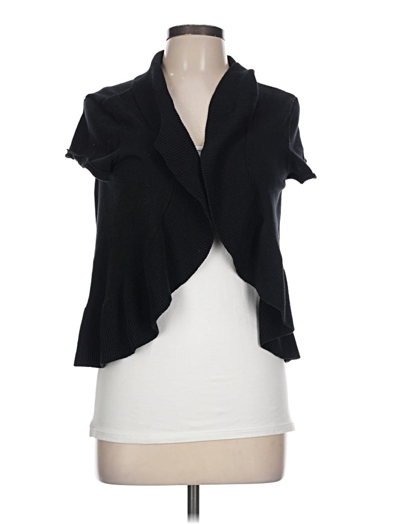 Pre-owned Christopher & Banks Cardigan Sweater In Black