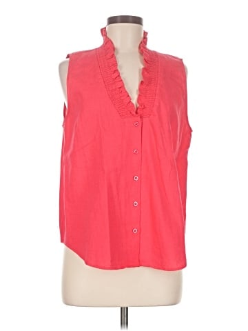 Ellen Tracy Sleeveless Button-Down Shirt (view 1)