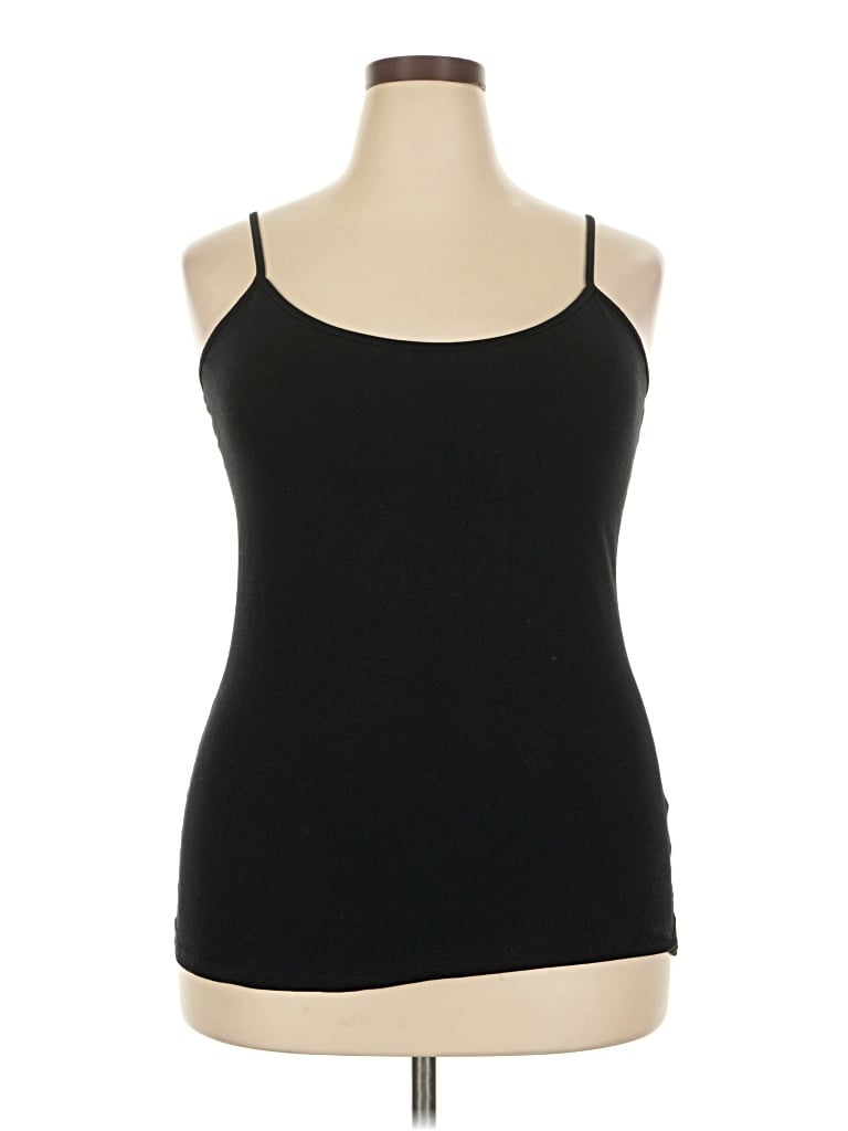 Pre-owned Halogen Tank Top Black Strapless Neckline Tops