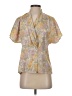 Michelle Stuart 100% Polyester Yellow Short Sleeve Blouse Size 4 - photo 1
