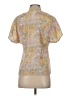 Michelle Stuart 100% Polyester Yellow Short Sleeve Blouse Size 4 - photo 2