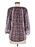 Caslon 100% Polyester Purple 3/4 Sleeve Blouse Size Med Petite - photo 2