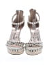 Badgley Mischka Silver Ivory Wedges Size 11 - photo 2