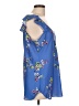 Emma & Olivia 100% Polyester Blue Sleeveless Blouse Size L - photo 4