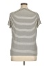 Vince Camuto Stripes Silver Short Sleeve Top Size 1X - photo 2