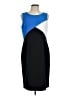 Kasper Color Block Blue Black Cocktail Dress Size 10 - photo 1