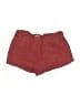 Valia 100% Rayon Solid Burgundy Shorts Size L - photo 2