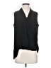 Ecru 100% Silk Black Sleeveless Silk Top Size S - photo 1