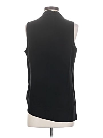 Ecru Sleeveless Silk Top (view 2)