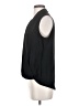 Ecru 100% Silk Black Sleeveless Silk Top Size S - photo 5