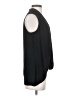 Ecru 100% Silk Black Sleeveless Silk Top Size S - photo 4
