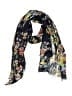 Unbranded Floral Black Blue Scarf One size - photo 1