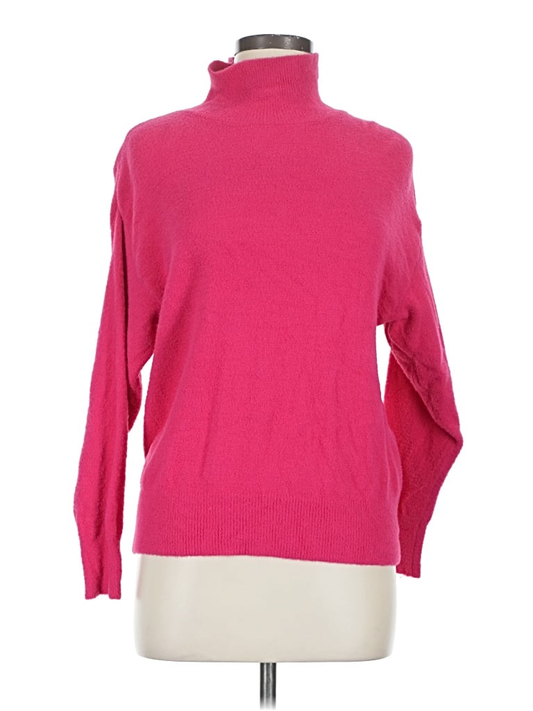 Pre-owned By Design 3/4 Sleeve Turtleneck In Pink