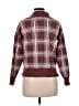 Max Studio Plaid Burgundy Pullover Sweater Size L - photo 2