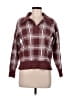Max Studio Plaid Burgundy Pullover Sweater Size L - photo 1