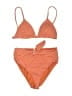 Jonathan Simkhai Stripes Orange Two Piece Swimsuit Size S - photo 1