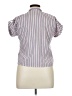 Unbranded Stripes Pink Short Sleeve Blouse Size XXL (estimated) - photo 2
