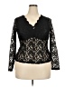 Unbranded 100% Polyester Black Long Sleeve Top Size 2X - photo 1
