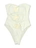 Unbranded Floral Ivory One Piece Swimsuit Size M - photo 1