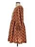 Blu Pepper Polka Dots Brown Casual Dress Size S - photo 5