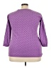 Woman Within Polka Dots Purple Pullover Sweater Size 18 (L) - photo 2