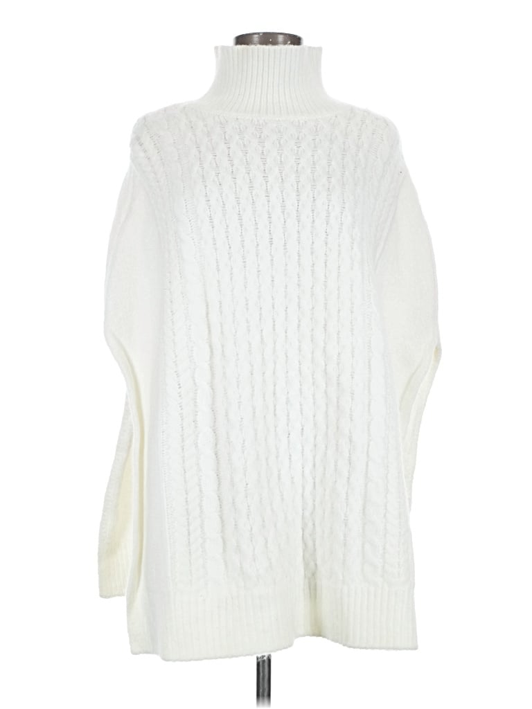 Pre-owned Ann Taylor Poncho In White