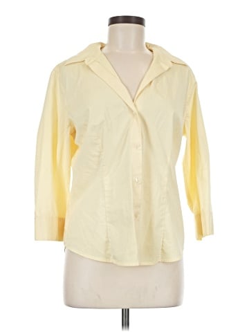 New York & Company 3/4 Sleeve Button-Down Shirt (view 1)